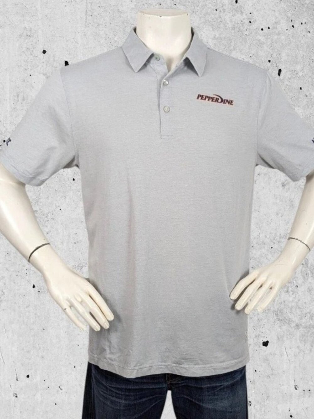 Linksoul Gold Polo Shirt Size Large Pepperdine Grayish Blueish